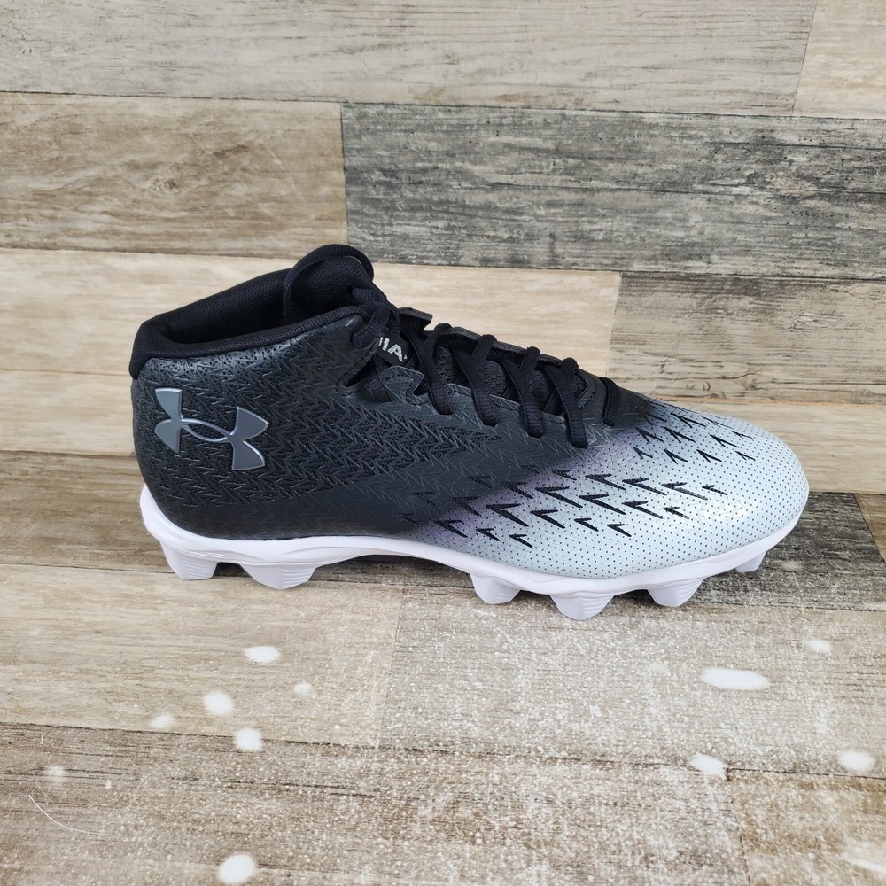 Under Armour Spotlight Franchise Rm 4.0 Mens Sz‎ 11 Black Silver Football Cleats